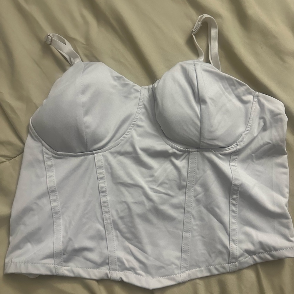 Women's White Bustier Top